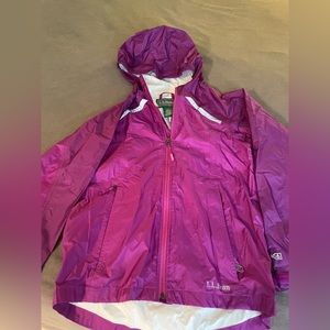 Girls size 10-12 LL Bean rain coat